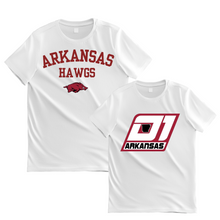 Load image into Gallery viewer, ARKANSAS HAWGS TSHIRT WTH D1 LOGO ON BACK