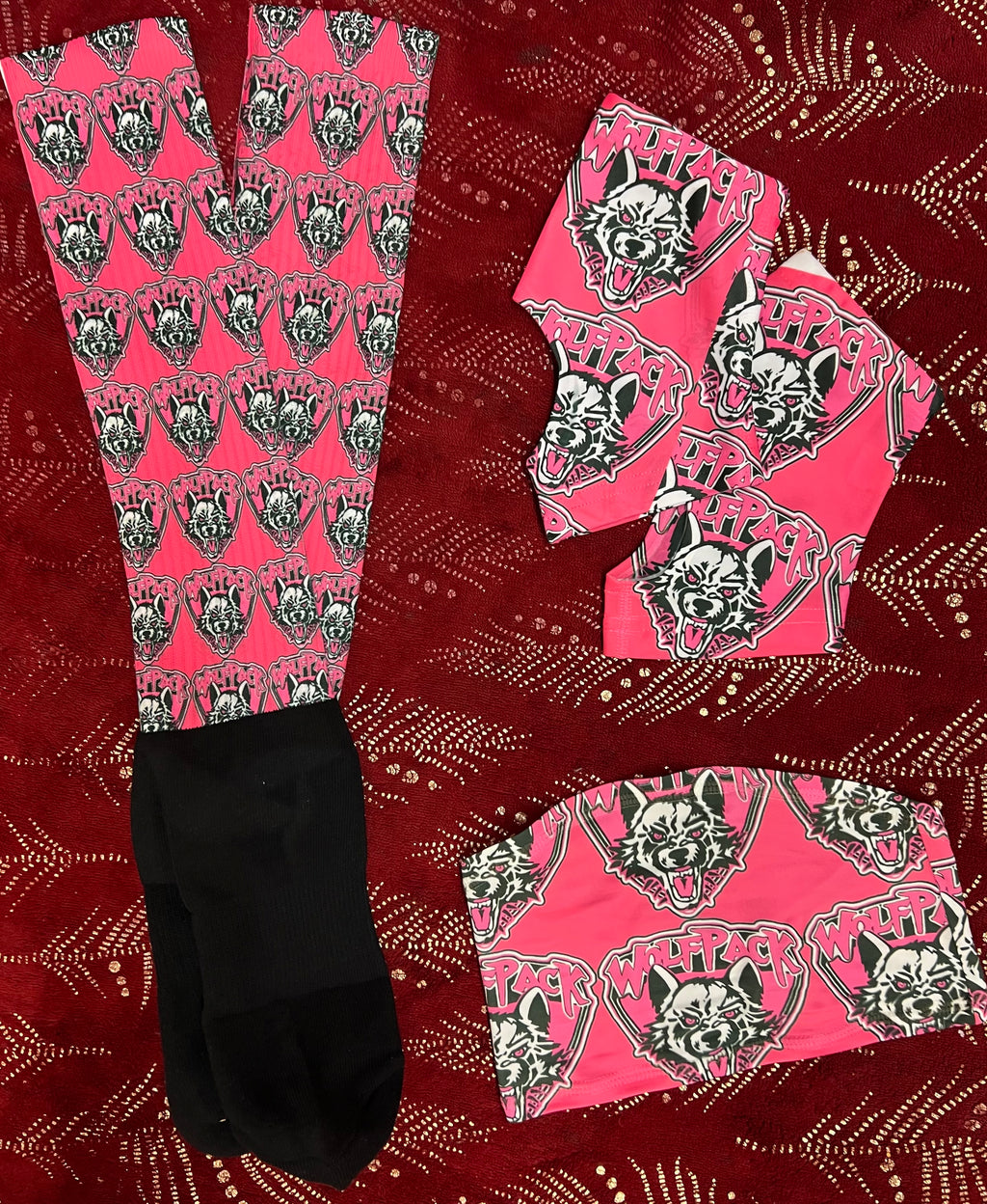 Football socks, headband beanie and cleat cover