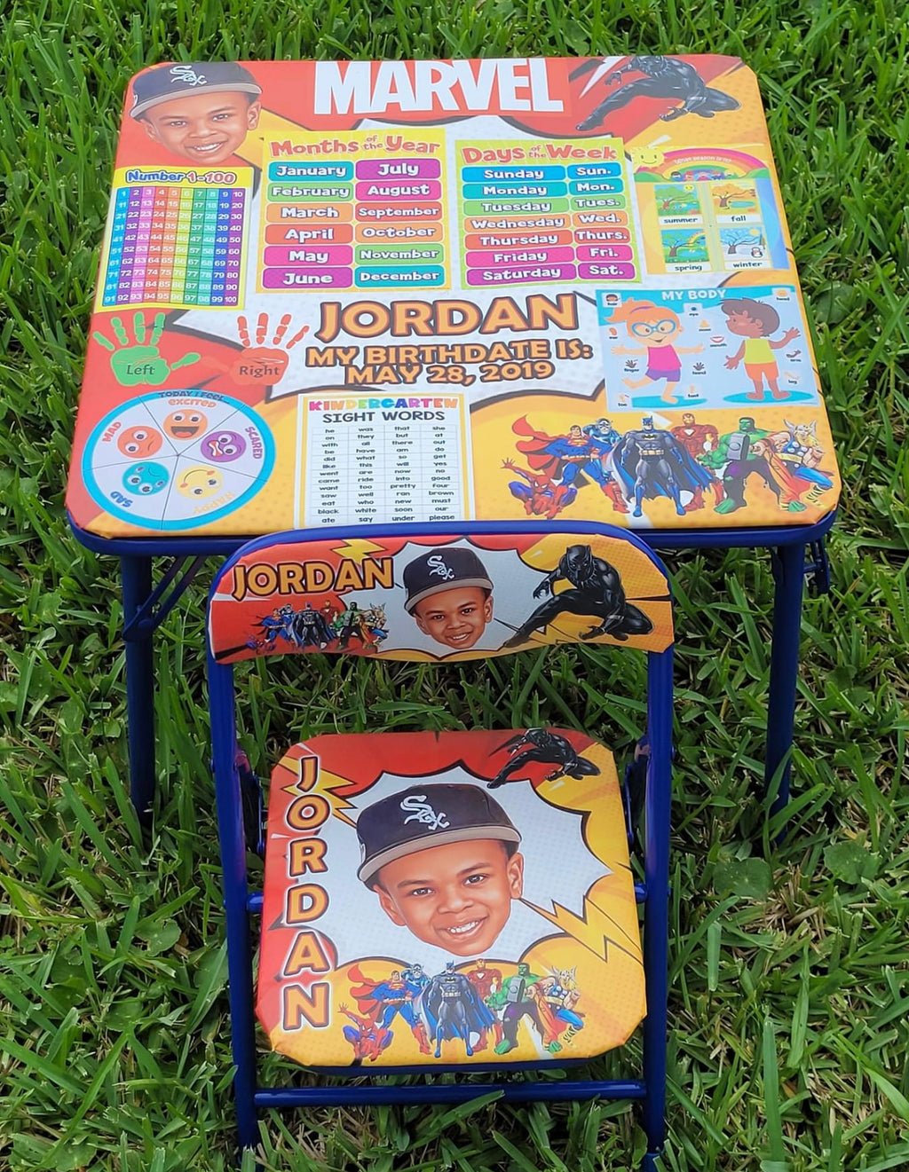 Custom toddler learning table