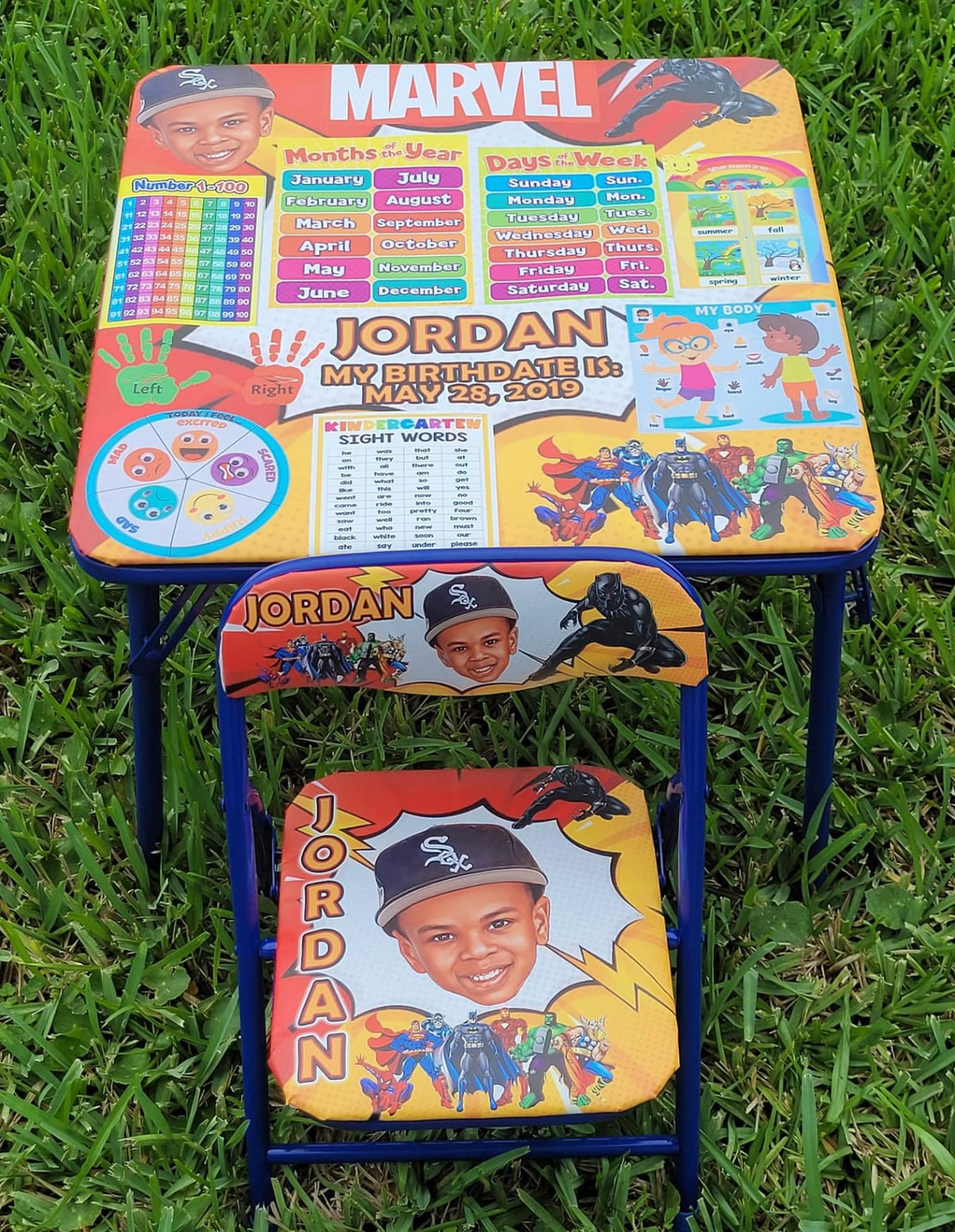 Custom toddler learning table