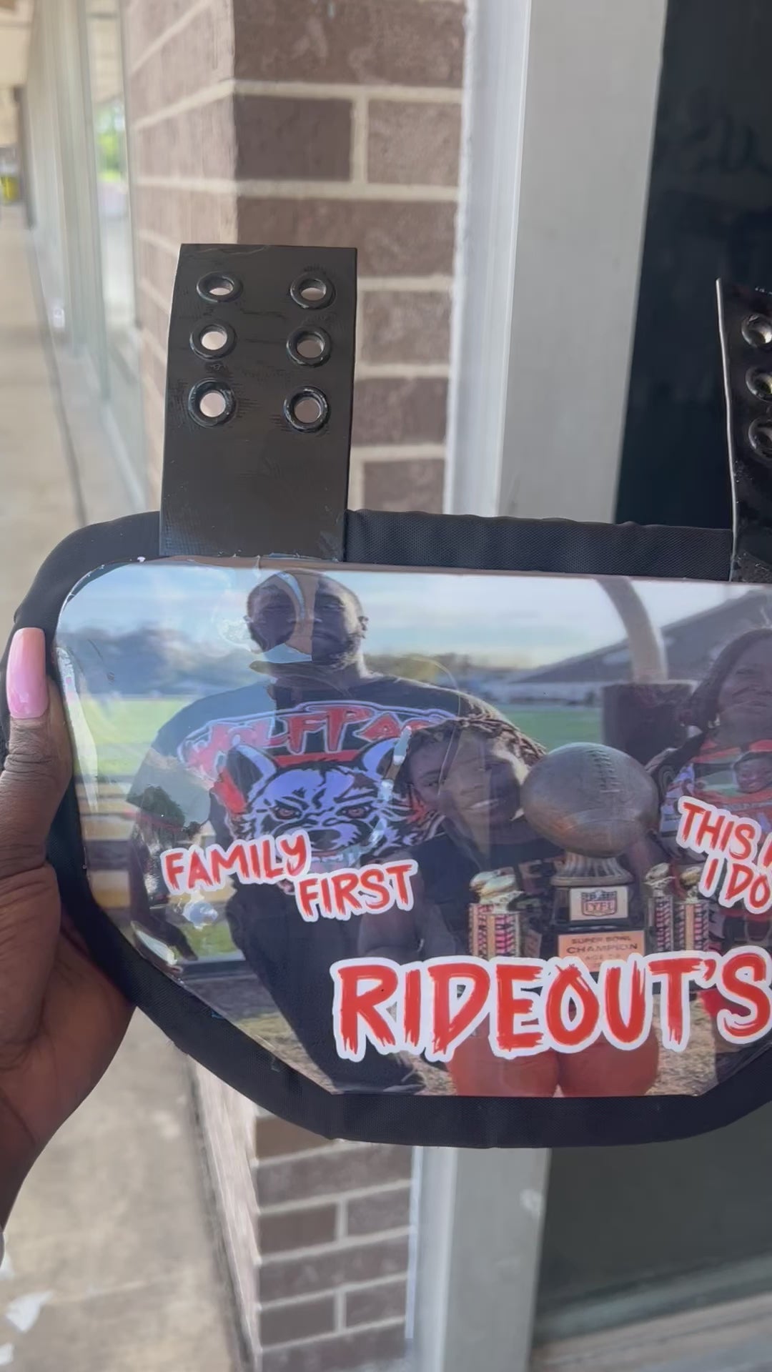 Custom football back plate