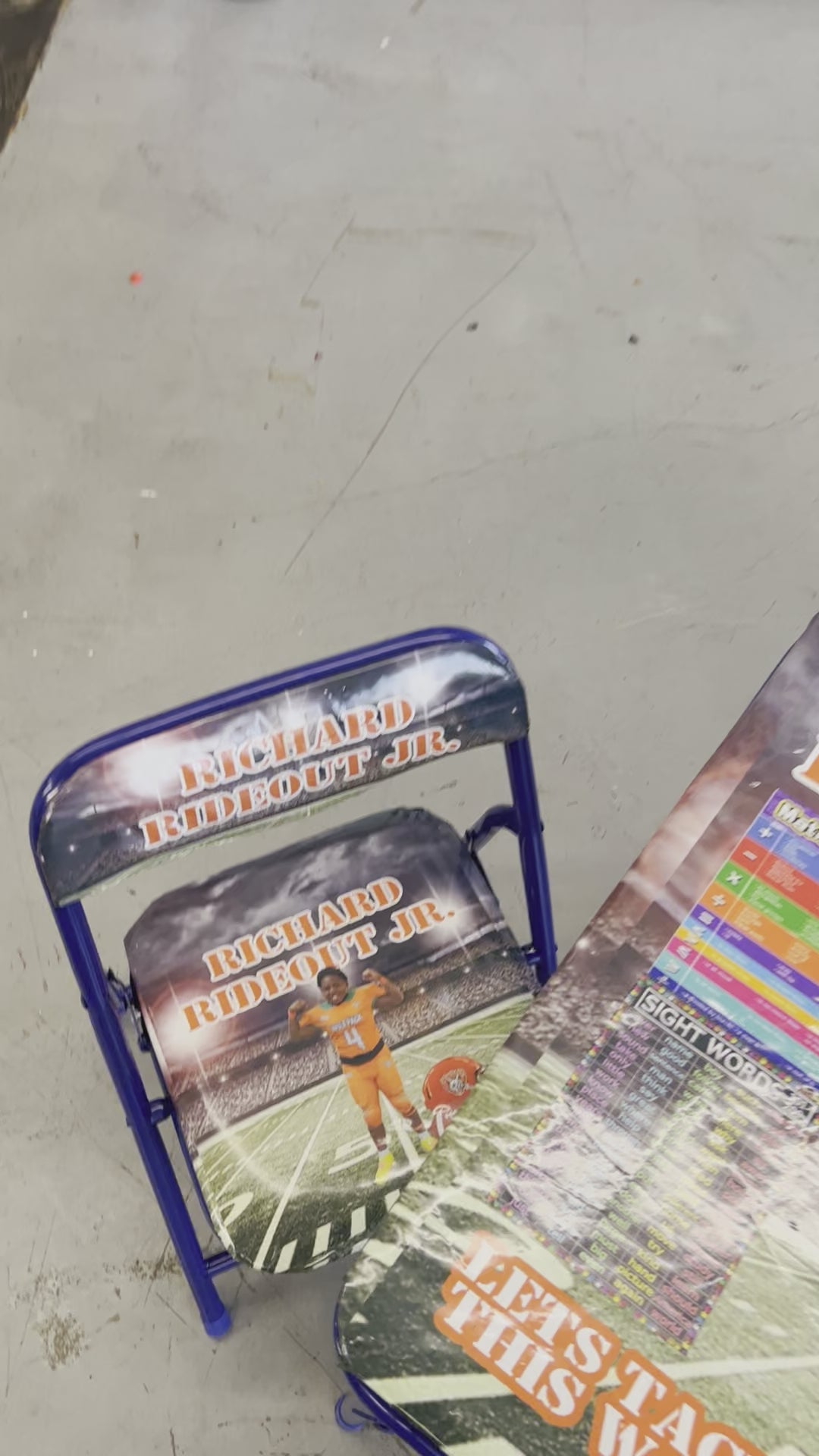 Custom toddler learning table