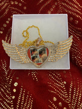 Load image into Gallery viewer, Angel Wing Heart Bling Necklace (Large)
