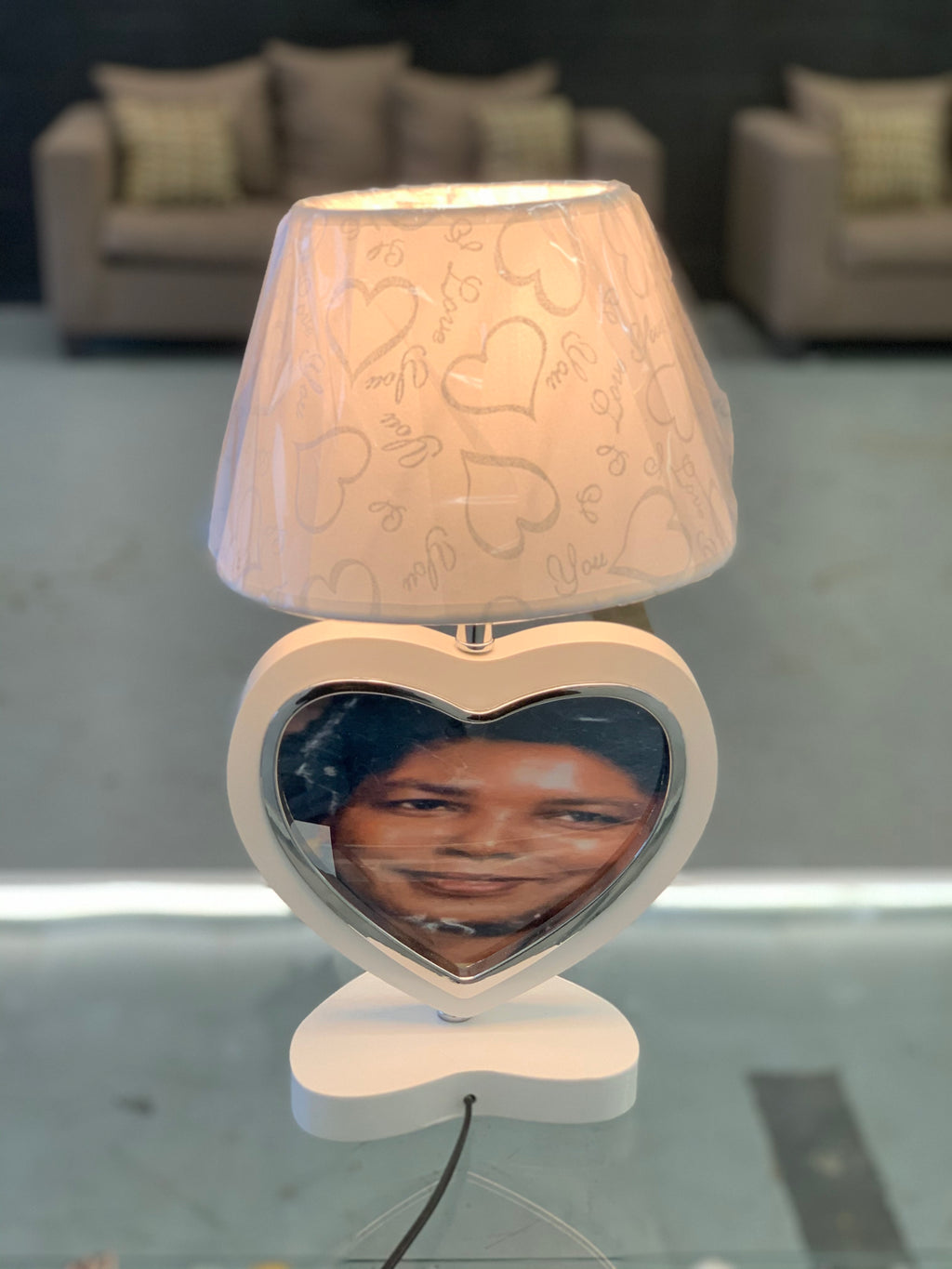 Customized Heart Shaped Lamp Double Sided