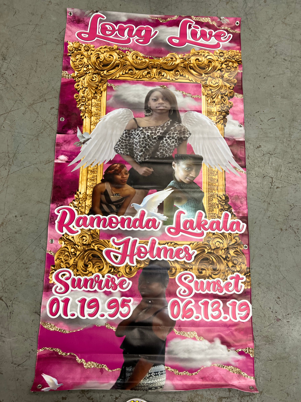 Custom grave blanket