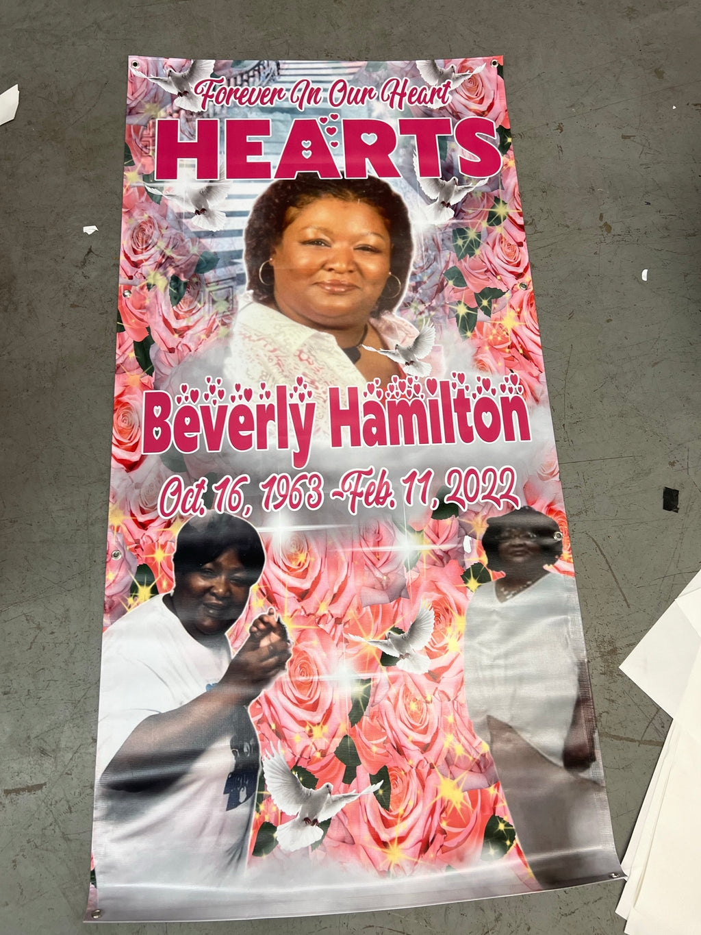 Custom grave blanket