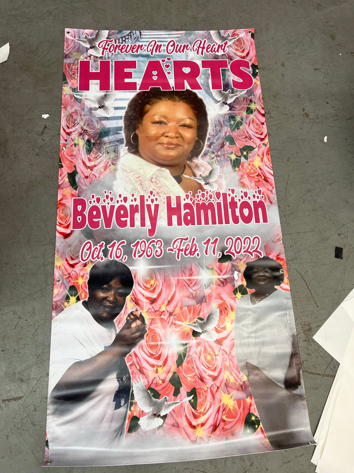 Custom grave blanket