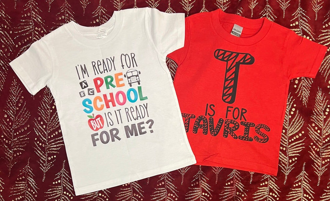 Youth custom tshirts